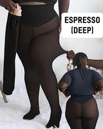 Compression Straps Single-seam Shaping Fleece-lined Leggings