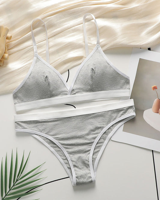 French Style Sexy Backless Bra Set