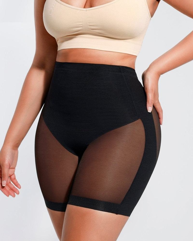 Women's Tummy Slimming Legs Back Low Waist Close-Fitting Mesh Body Shaping Buttocks Shorts Secondary image