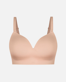 Women's Solid Color No-Wire Push-Up Seamless Comfortable Full Cup Bra