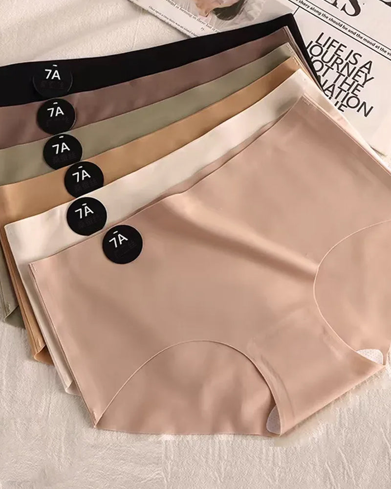 6-pack Women's Silk Comfort Antibacterial Seamless Briefs Secondary image