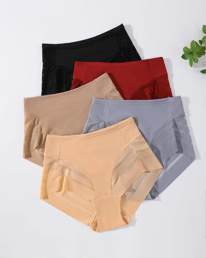 Women's High Elastic Seamless Tummy-Control Butt Lift Mesh Splicing Panties Main image