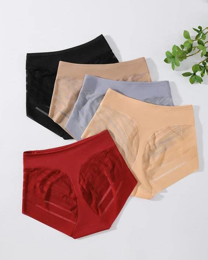 Women's High Elastic Seamless Tummy-Control Butt Lift Mesh Splicing Panties Secondary image