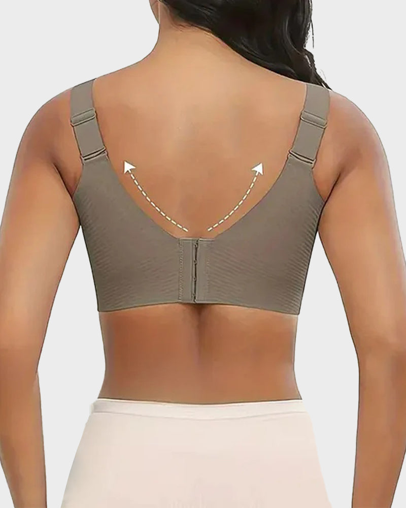 Women's Solid Color Four-Row Adjustable Wire-Free Comfortable bra Secondary image