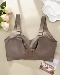 Women's Solid Color Four-Row Adjustable Wire-Free Comfortable bra