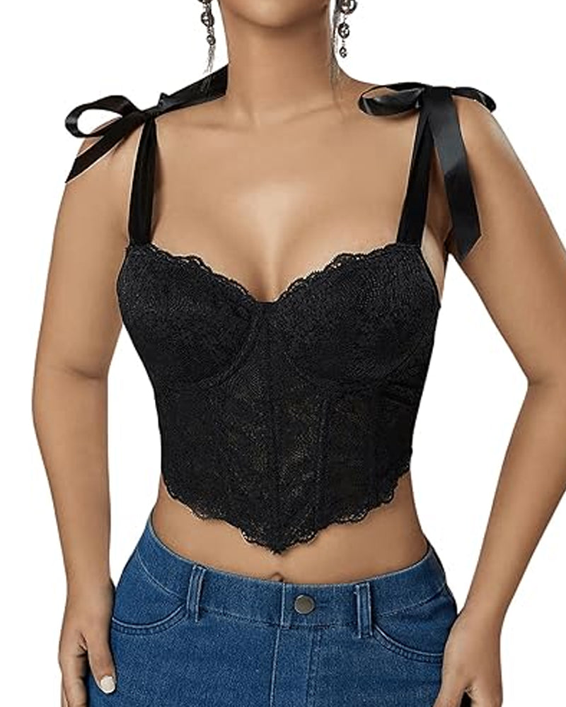 Women's Sexy Lace Floral Bodycon Tube Top Main image