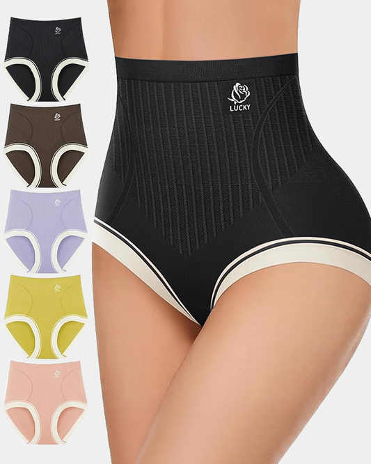 Women's High Waist Seamless Colorblock Full Coverage Casual Comfort Breathable Briefs