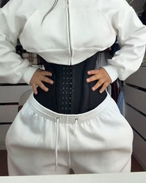 Women's Double Compression Straps Zippered Belly Control Invisible Waist Belt