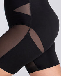 High Waist Double Layer Body Shaping Mesh Tight Tummy Lifting Breathable Shorts