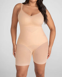 High Waist Double Layer Body Shaping Mesh Tight Tummy Lifting Breathable Shorts