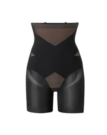 High Waist Double Layer Body Shaping Mesh Tight Tummy Lifting Breathable Shorts