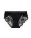 Sexy Mid-Waist Ice Silk Seamless Stitching Hollow Lace Cotton Crotch Breathable Panties