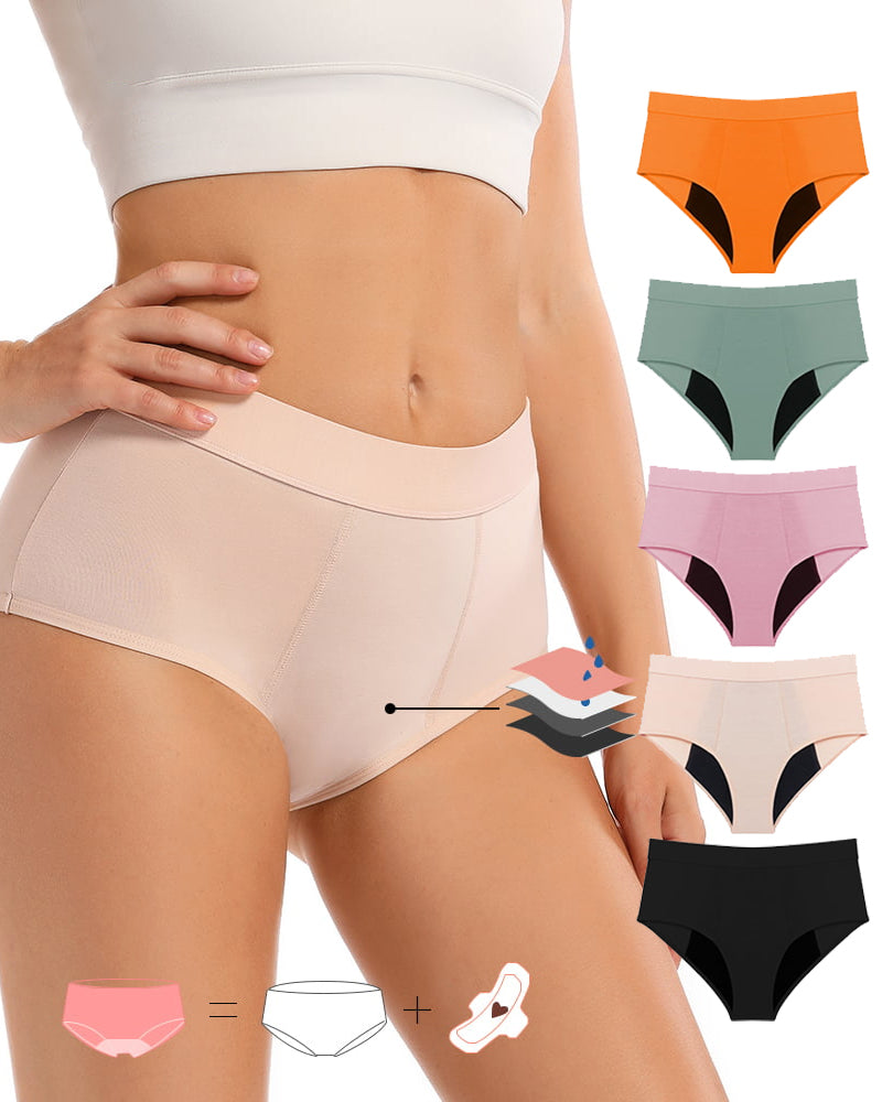 Women's Mid-Waist Four-Layer Leak-Proof, Absorbent and Breathable Menstrual Panties Main image