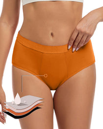 Women's Mid-Waist Four-Layer Leak-Proof, Absorbent and Breathable Menstrual Panties
