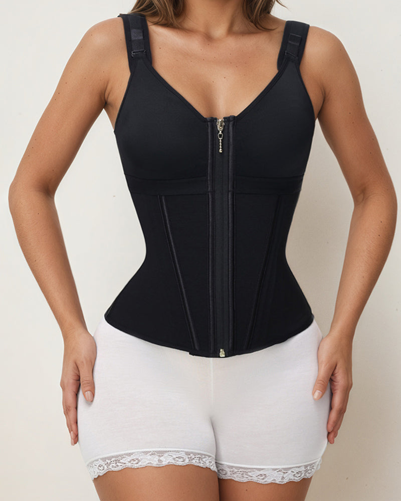 Women's Waist and Abdomen Shaping Tights Ultimate Latex Corset Vest With Bra Secondary image