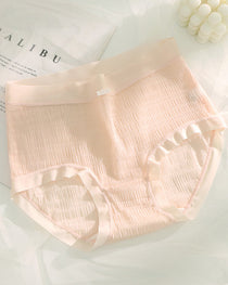 Summer Thin Quick-Drying Translucent Mesh Seamless Cotton Crotch Underwear