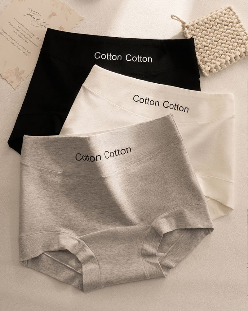 Women's Antibacterial Pure Cotton Seamless High Waist Comfortable Briefs Main image