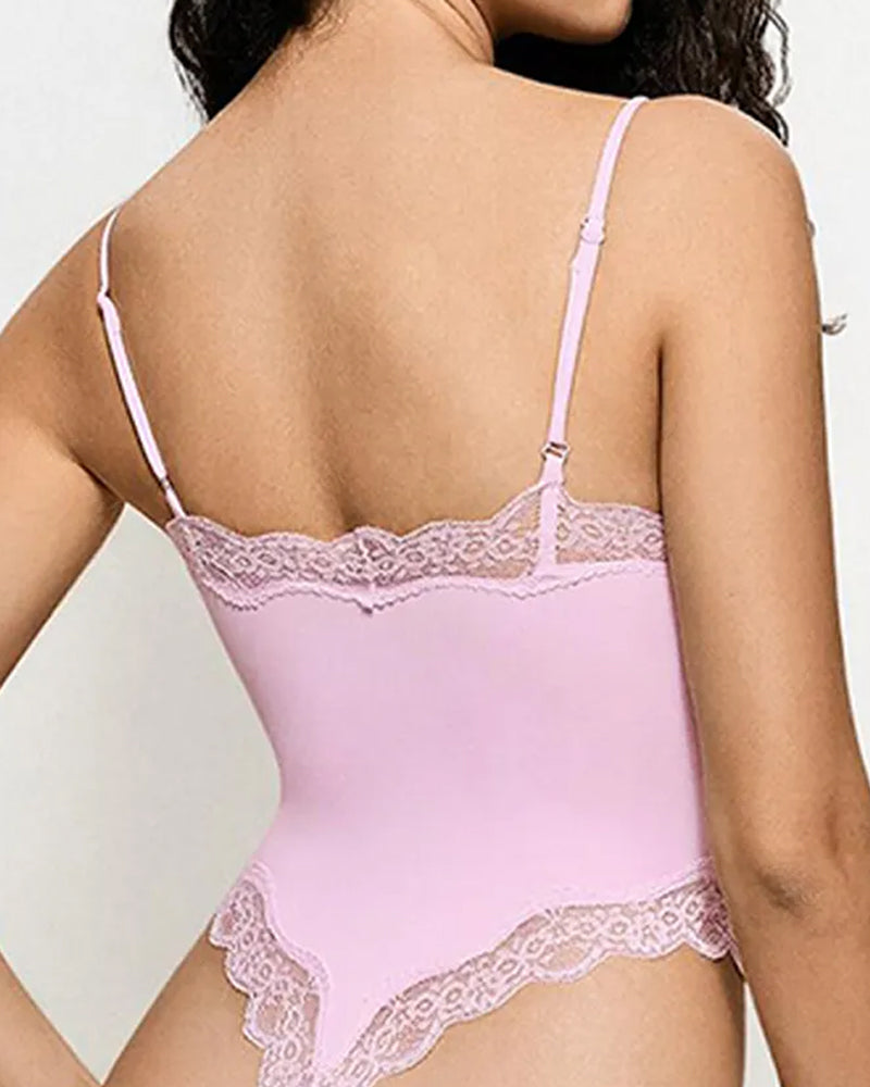 Women's Spaghetti Strap Lace Seamless Sexy Bodysuit and Jumpsuit Secondary image