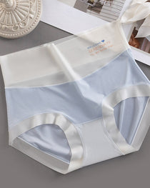 Women's High Waist Ice Silk Pure Cotton Antibacterial Crotch Seamless Underwear