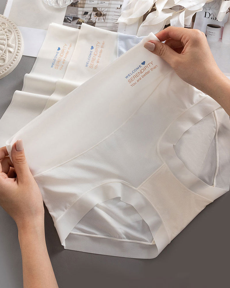 Women's High Waist Ice Silk Pure Cotton Antibacterial Crotch Seamless Underwear Main image