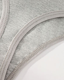 Women's Low-Rise Colorblock Heart-Shaped Lettering Cotton Thong Briefs