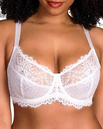 Sunflower Lace Unlined Unpadded Large Size Full Cup Underwire Bra