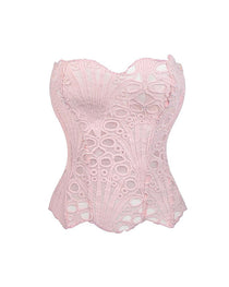 Ladies Elegant Lace Back Tie-up Tube Top Tummy Shaper Top