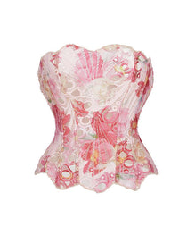 Ladies Elegant Lace Back Tie-up Tube Top Tummy Shaper Top