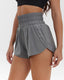 Women's Solid Color High Waist Casual Comfortable Stretch Quick-Drying Sports Shorts