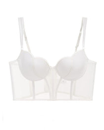 Sexy Sheer Mesh Push-Up Corset Top