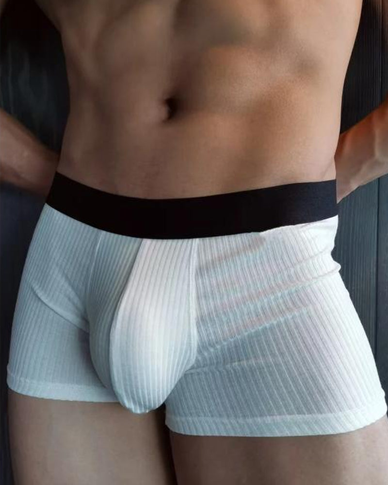 Men's Breathable Colorblock Elastic Waist Briefs Secondary image