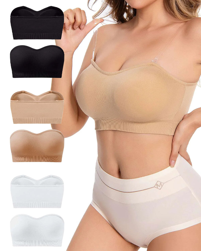 Women's Non-Slip Silicone Push-Up Detachable Shoulder Straps Without Steel Ring Bra Main image