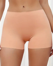 Women's Leopard Print/Solid Seamless Comfortable Breathable Boxer Briefs