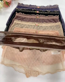 Multipack Women's Heart Lace Flower Decoration High Elastic Underwear