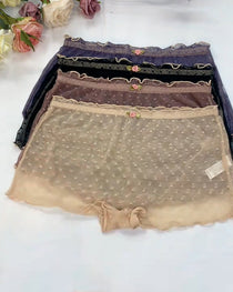 Multipack Women's Heart Lace Flower Decoration High Elastic Underwear