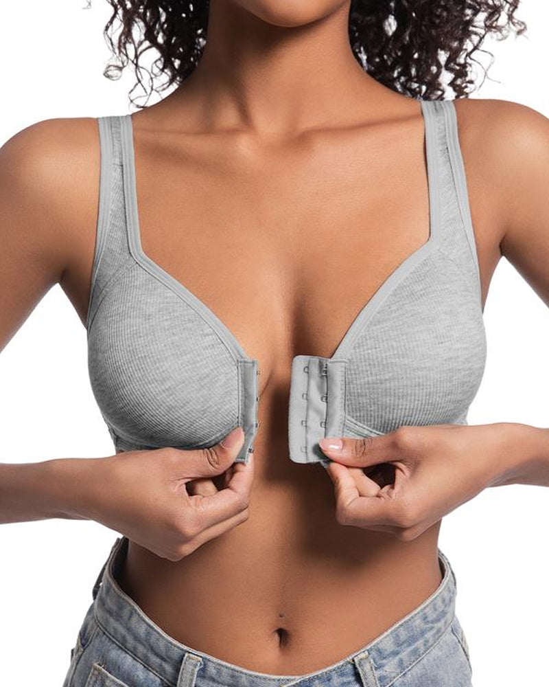 3-Pack Seamless Adjustable Front-Clasp Wireless Push-Up Bras Secondary image
