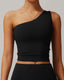 One-Shoulder Waist-Hugging Quick-Drying Sports Vest