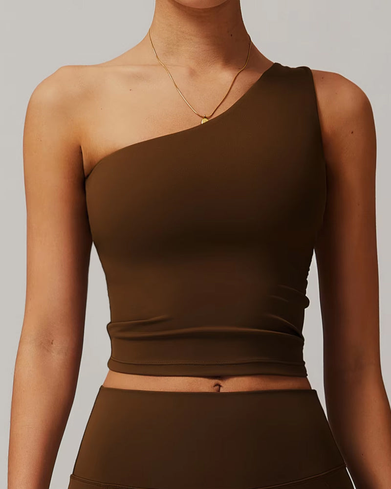 One-Shoulder Waist-Hugging Quick-Drying Sports Vest Secondary image