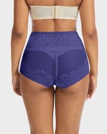 3-Pack High-Waist Lace V-Shaped Breathable Tummy-Control Panties