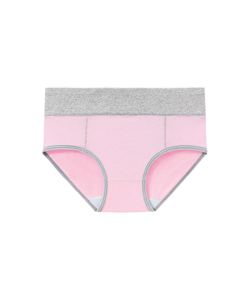 Women's Mid-Rise Colorblock Plus Size Cotton Butt Lifting Waist Briefs Secondary image
