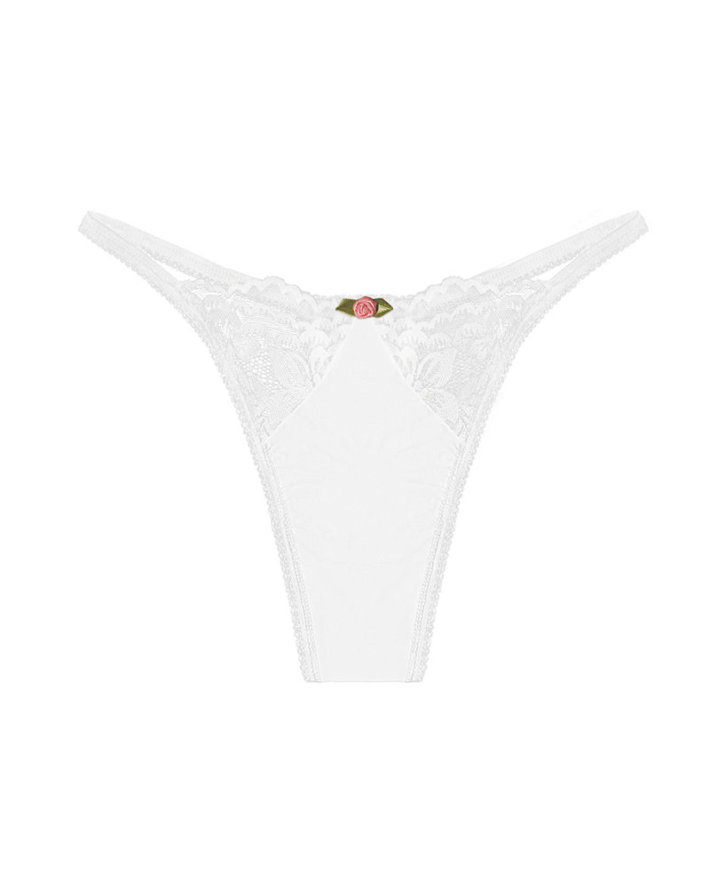 Sexy Lace Flower Stretch Thong Secondary image
