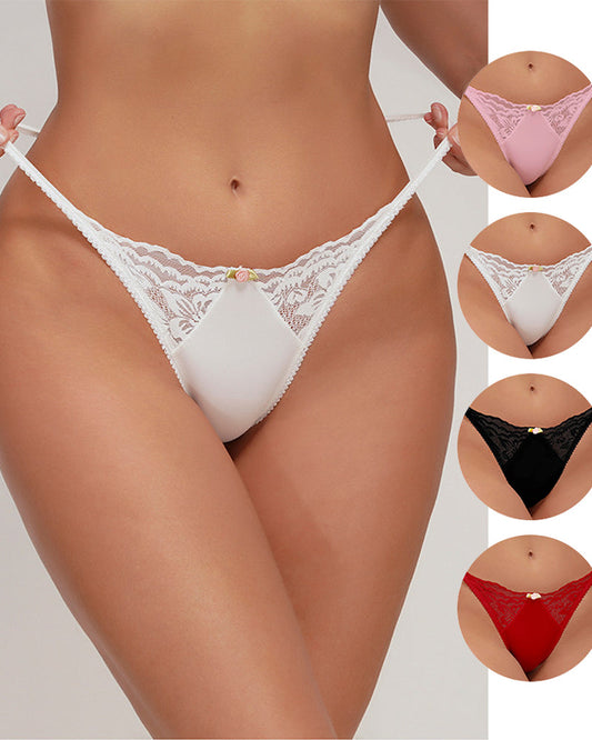 Sexy Lace Flower Stretch Thong