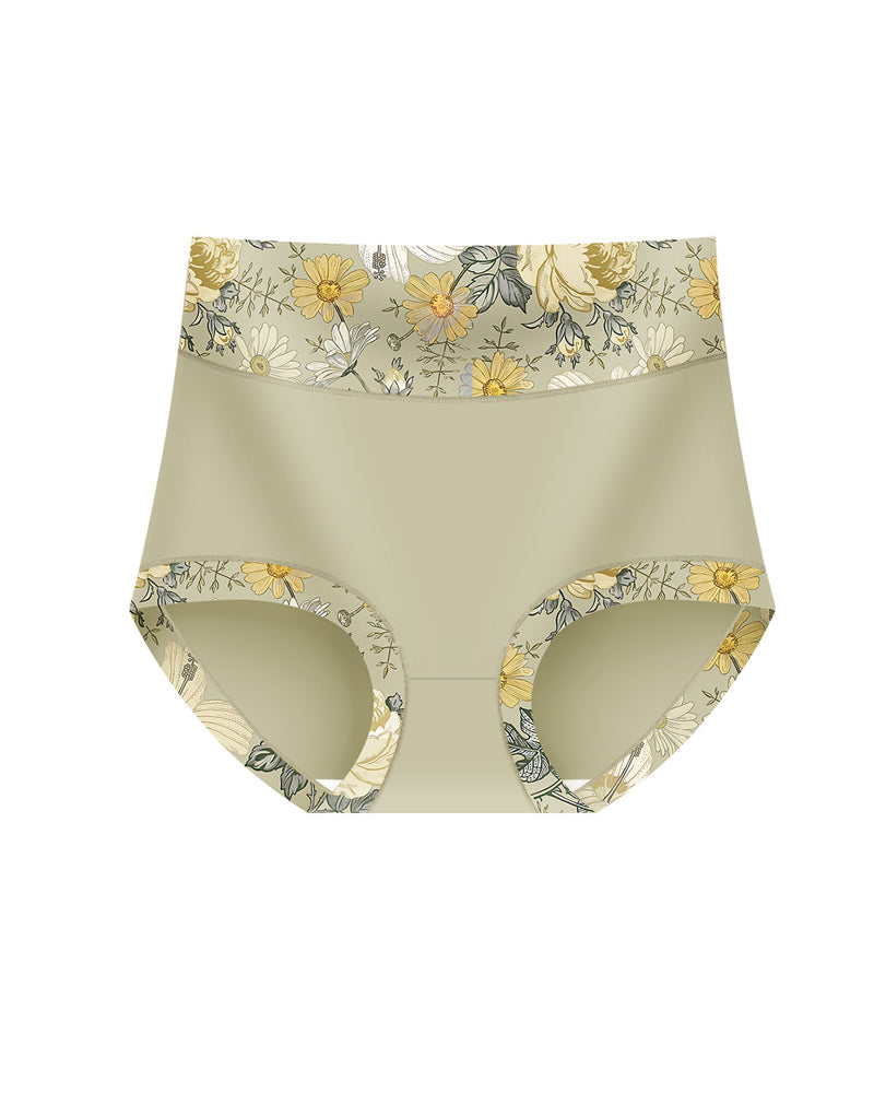 Floral Print High-Waisted Women's Tummy-Control Briefs Secondary image