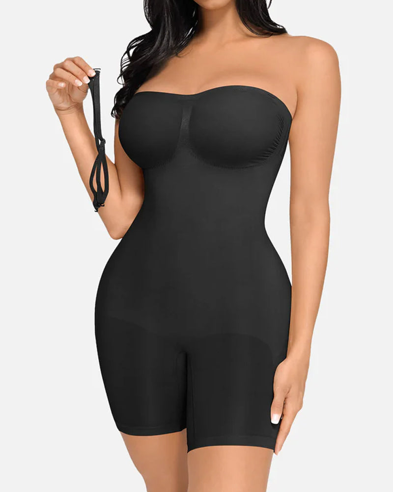 Women's Seamless Tummy Control Body Shaper with Removable Straps Secondary image