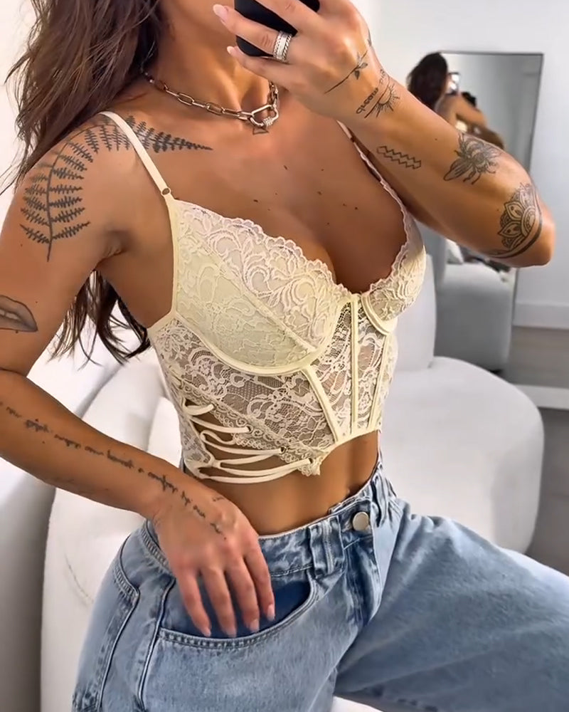 Sexy Lace Sheer Corset Top Secondary image