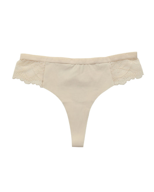 Sexy Lace Colorblock Seamless Thong
