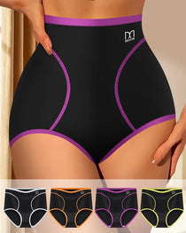 Women's Comfortable Colorblock Breathable Stretch Briefs