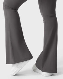 Women's Tummy Control Butt Lifting Pocket Flare Tight Yoga Pants