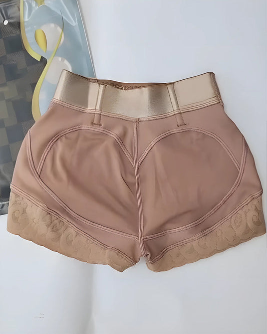 Women's High Waist Lace Trim Body Shaping Panties