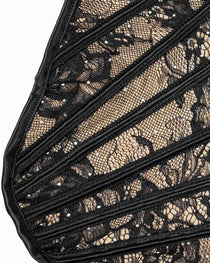 Sexy Diamond Lace Shaping Gathered Fishbone Tube Top
